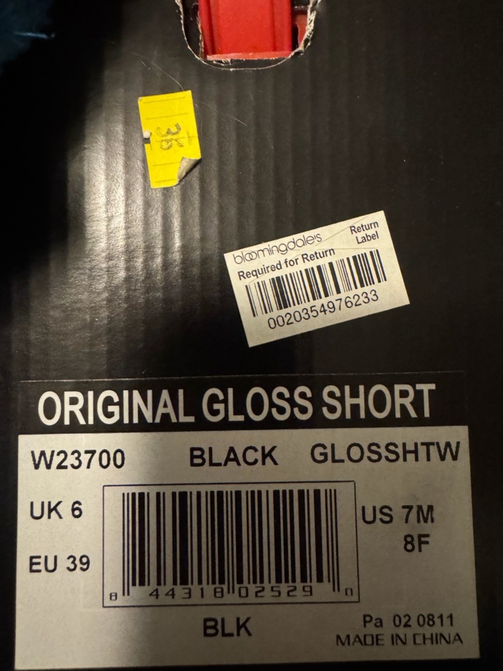 Original Hunter Black Short Gloss Rain Boots size 8 / eu 39